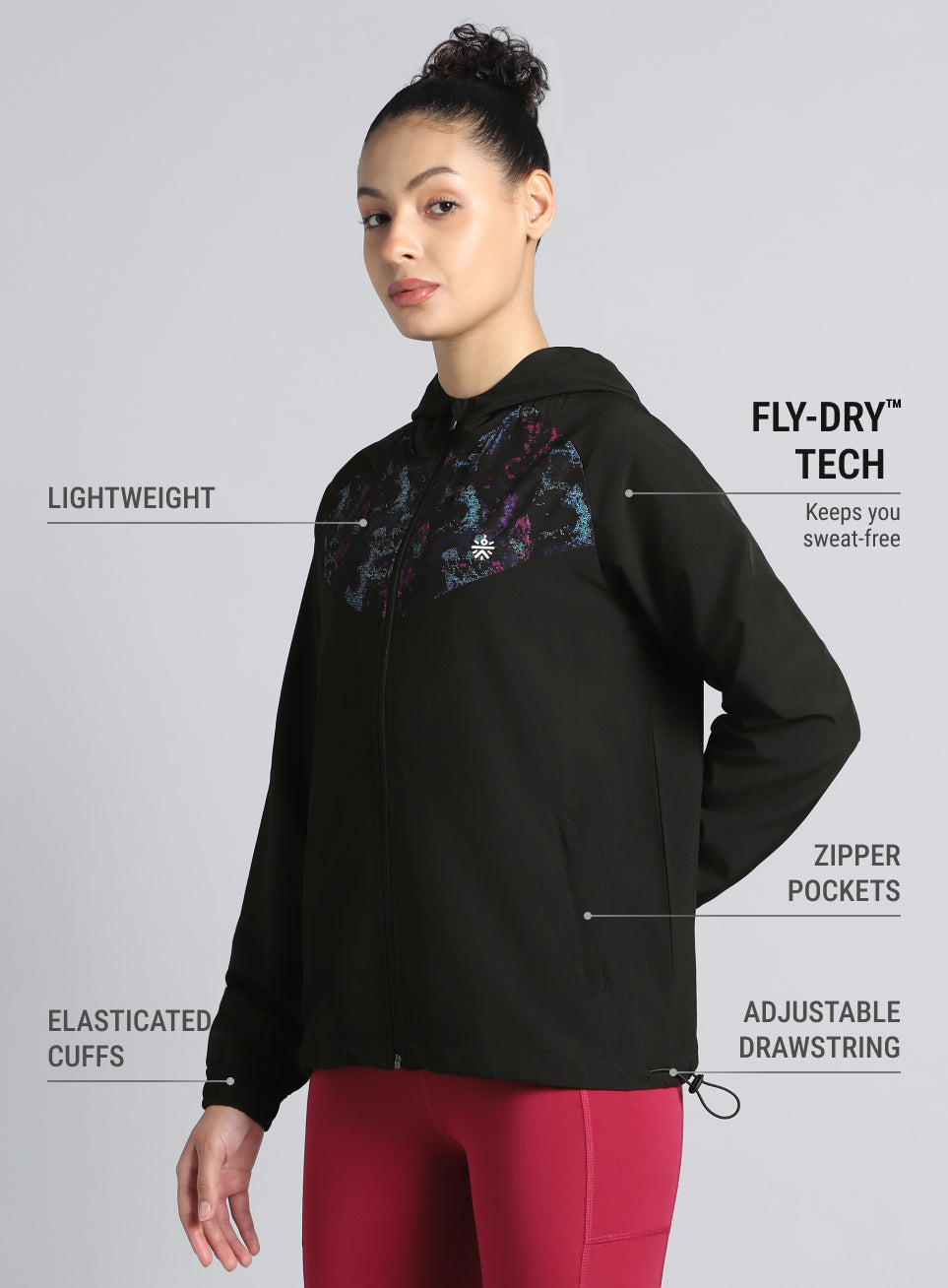 Women's Black Train All Day Training Jacket