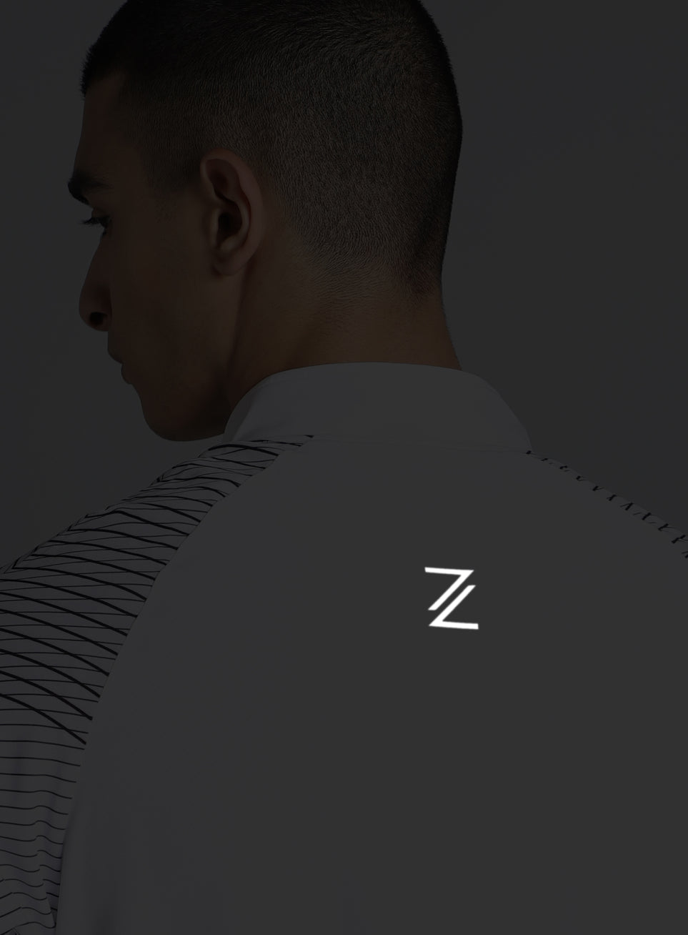 Men's White Energy Map Printed Lightweight Jacket