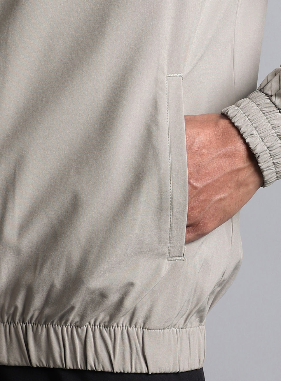 Men's Grey Energy Map Printed Lightweight Jacket