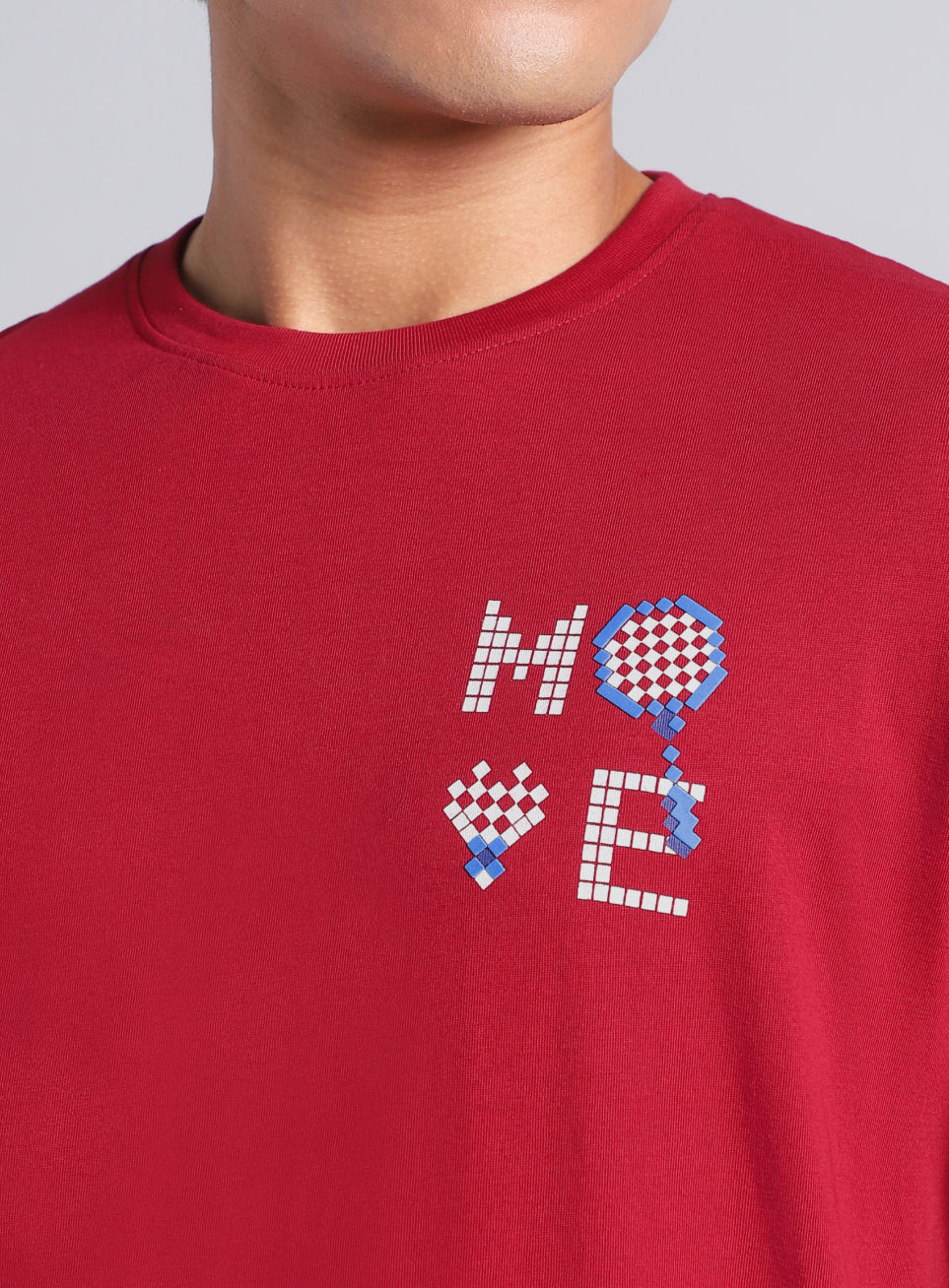 Men's Maroon Courtside Print Full Sleeve T-shirt