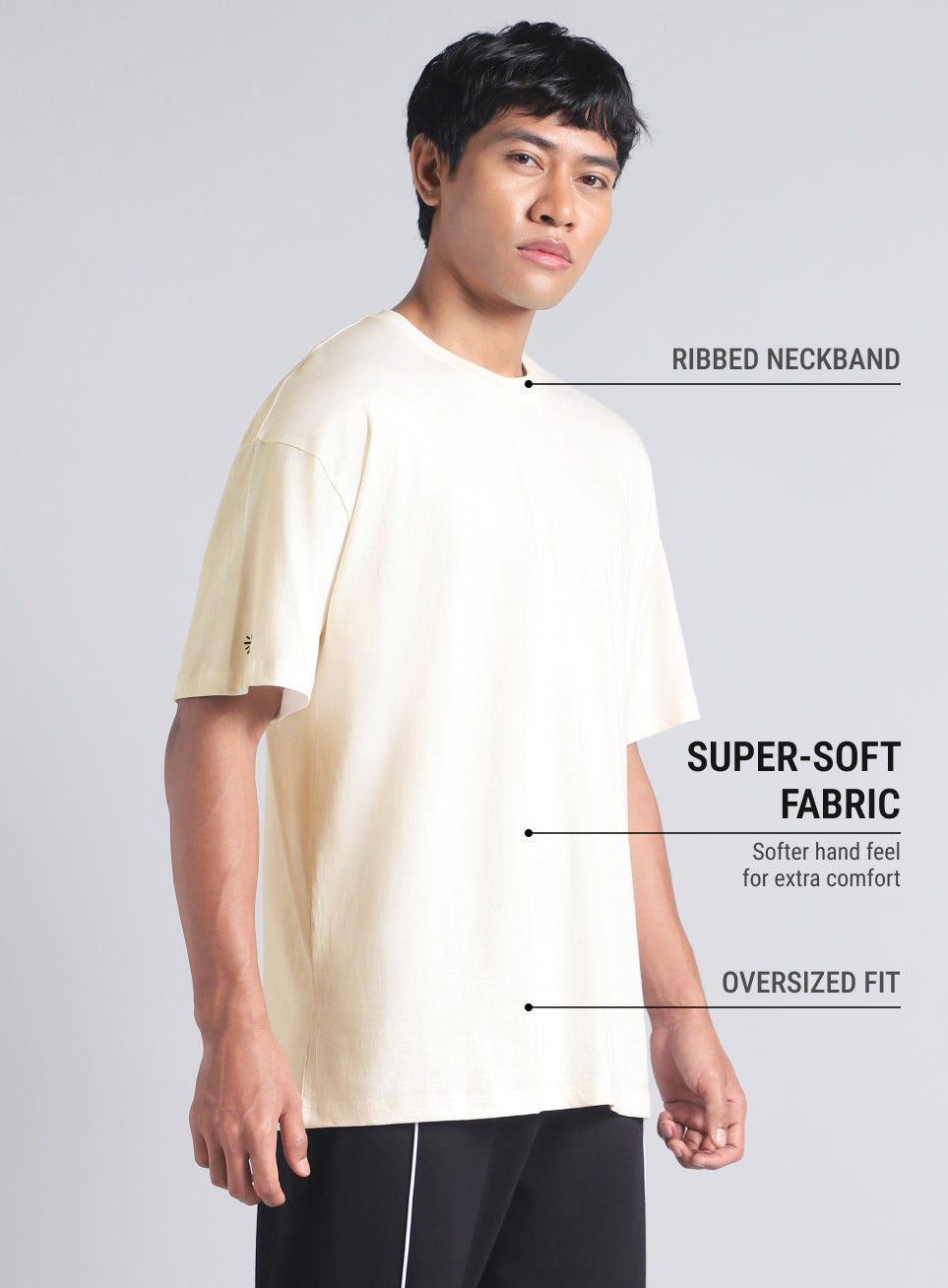 Men's Off White Oversized Graphic T-shirt