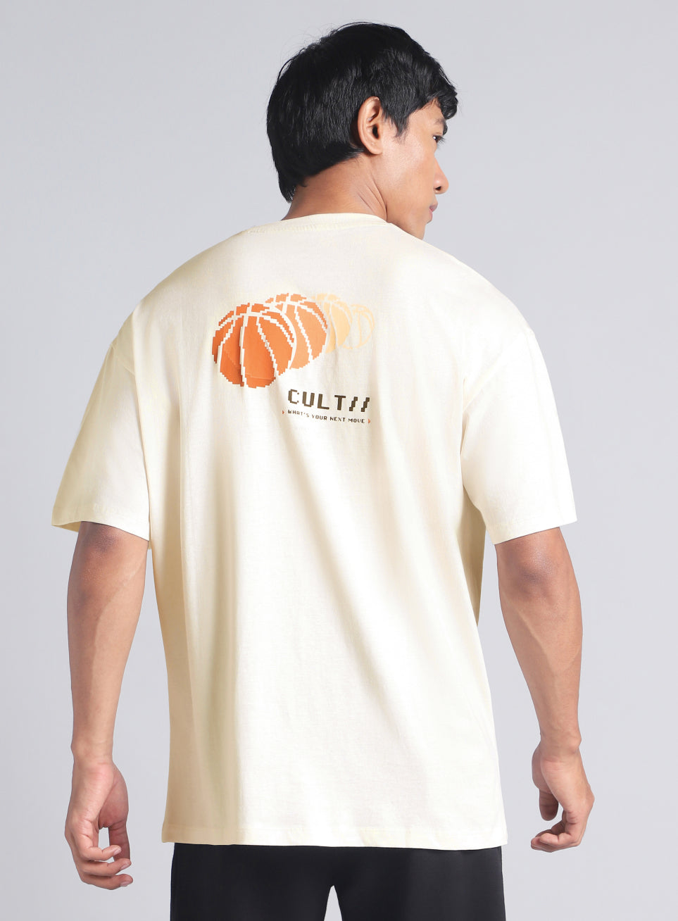 Men's Off White Oversized Graphic T-shirt