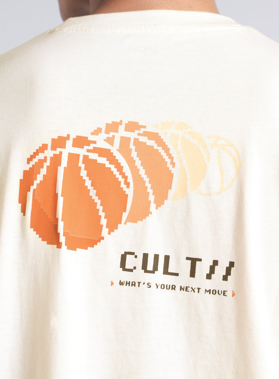 Men's Off White Oversized Graphic T-shirt