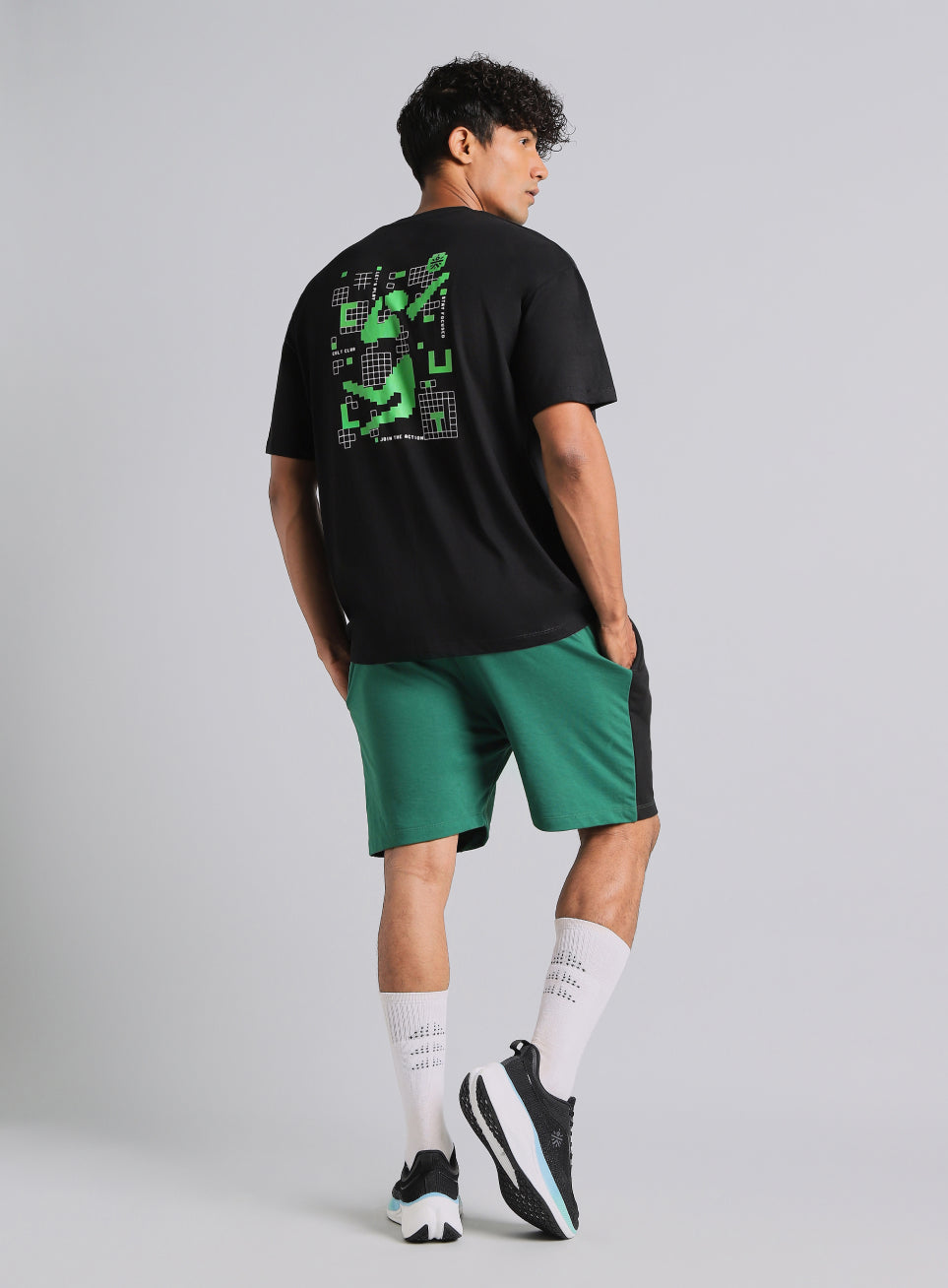 Men's Black Cult Power Play Oversized Fit T-shirt