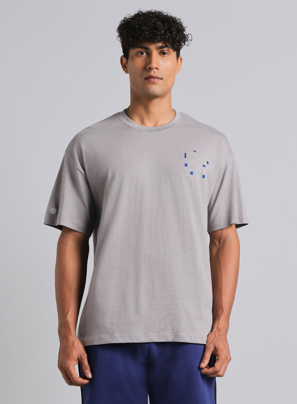 Men's Grey Cult Power Play Oversized Fit T-shirt