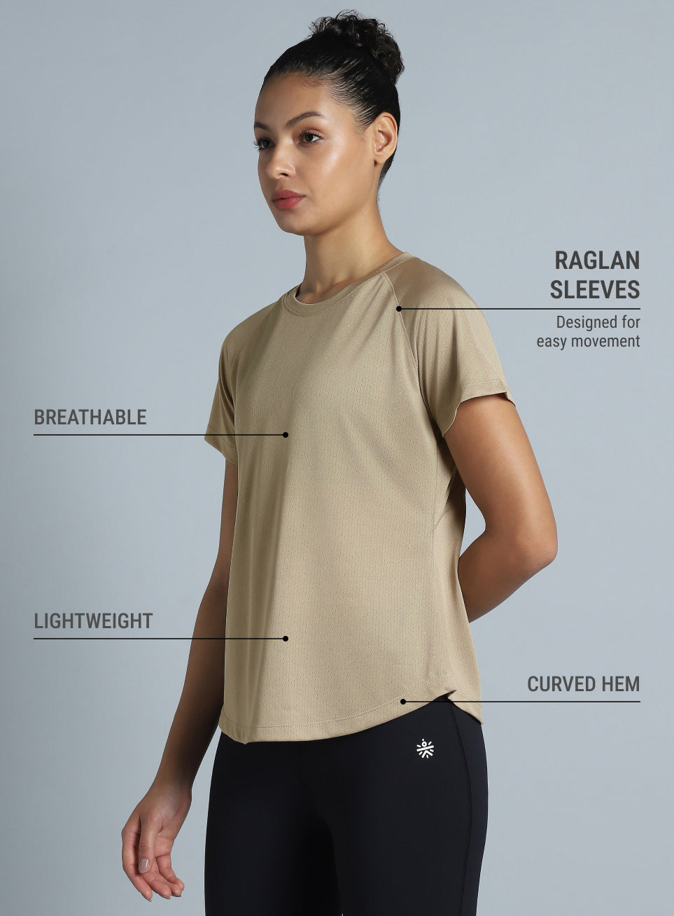 Women's Beige Flow HIIT Top