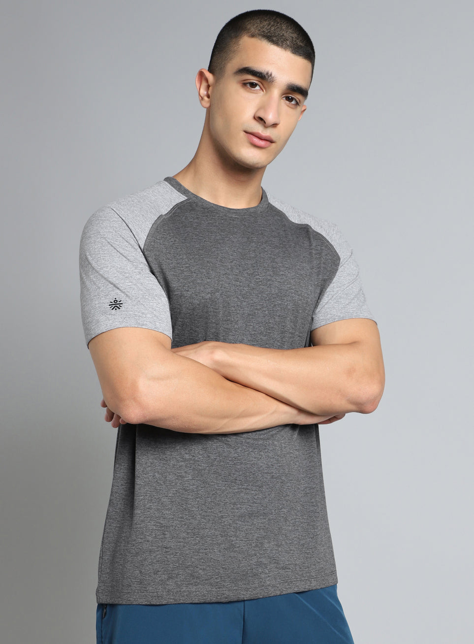 Men's Grey Colourblocked COMFORtech T-shirt