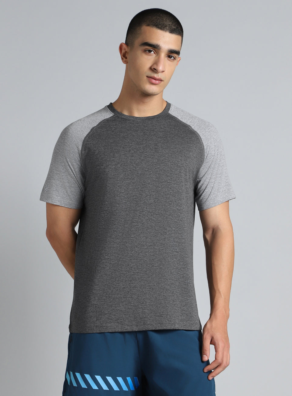 Men's Grey Colourblocked COMFORtech T-shirt