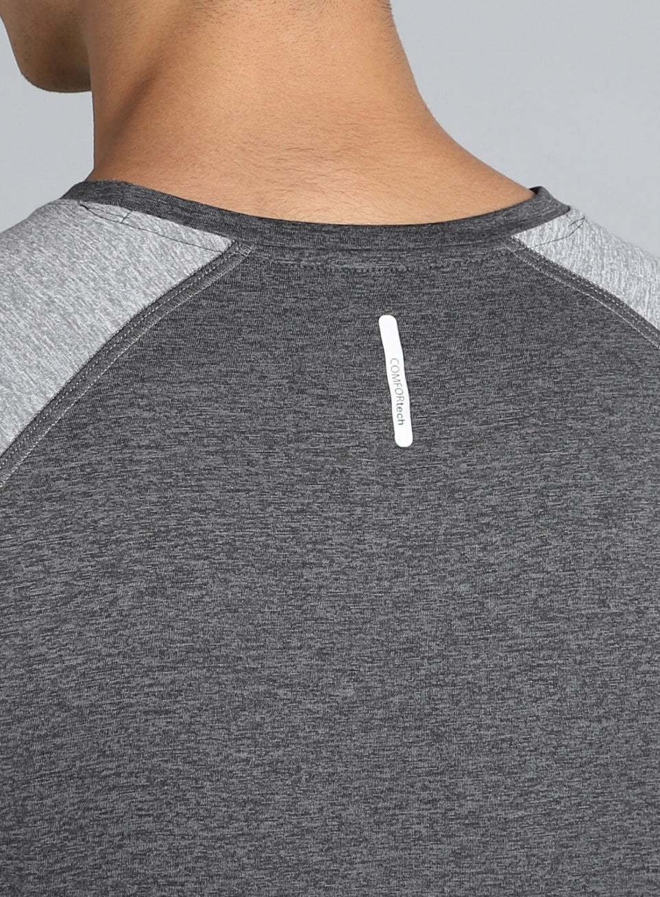 Men's Grey Colourblocked COMFORtech T-shirt