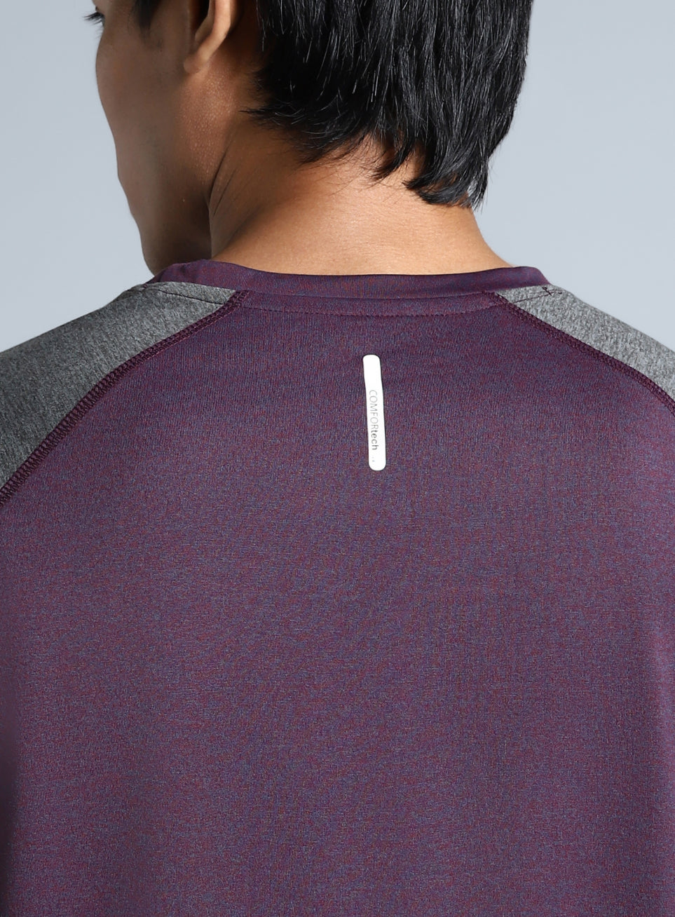 Men's Purple Colourblocked COMFORtech T-shirt