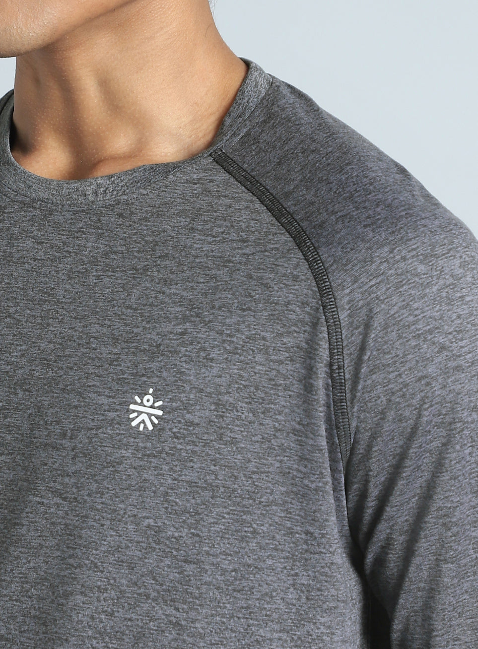 Men's Dark Grey Active Day COMFORtech Full Sleeve T-shirt