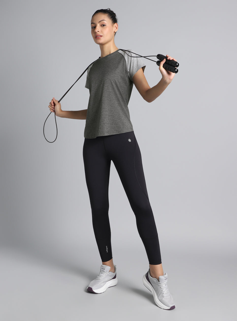 Women's Grey Active COMFORtech™ Colorblock T-shirt