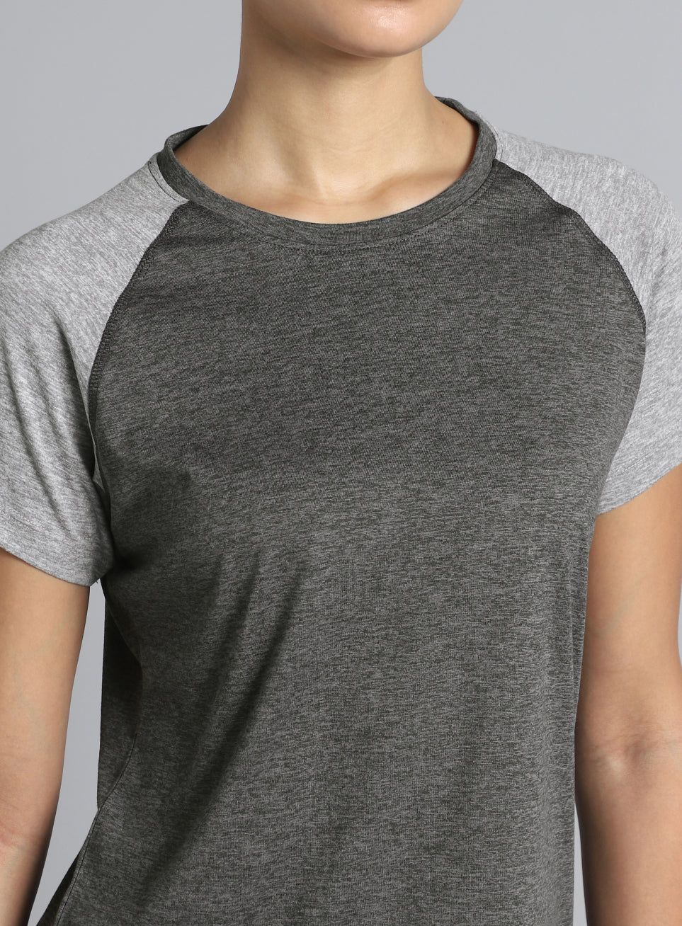 Women's Grey Active COMFORtech™ Colorblock T-shirt