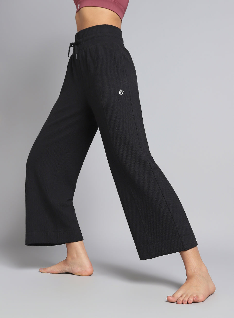 Women's Black Yoga Flow Wide Leg Pants