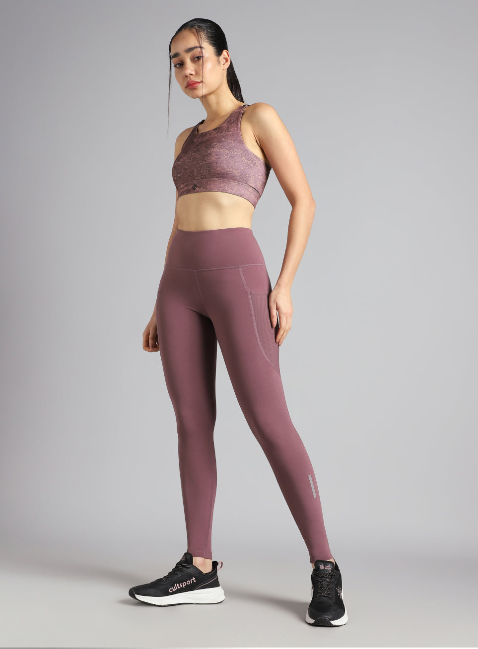 Women's Maroon Printed High Impact Training Bra