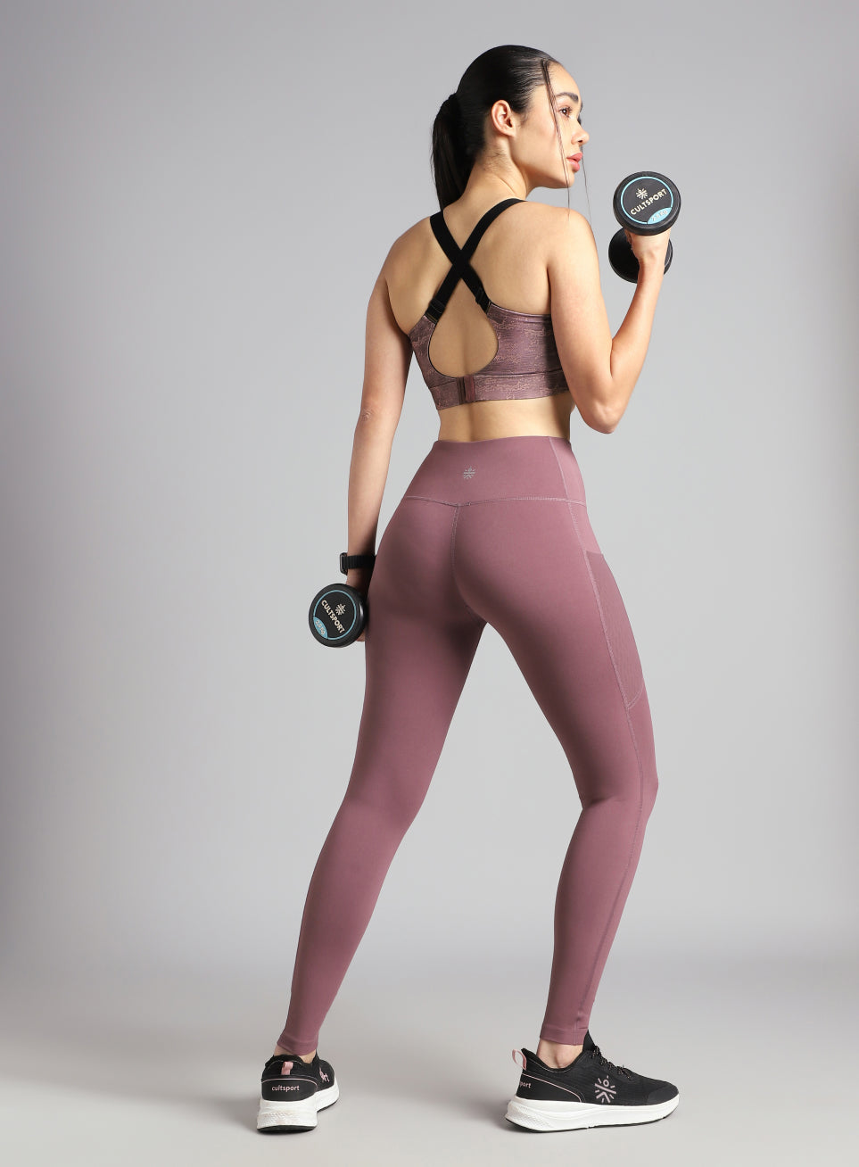 Women's Maroon Printed High Impact Training Bra