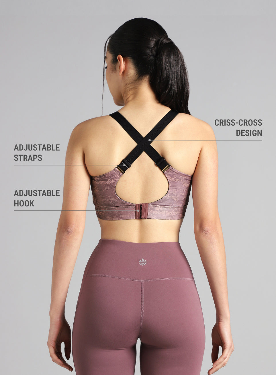 Women's Maroon Printed High Impact Training Bra