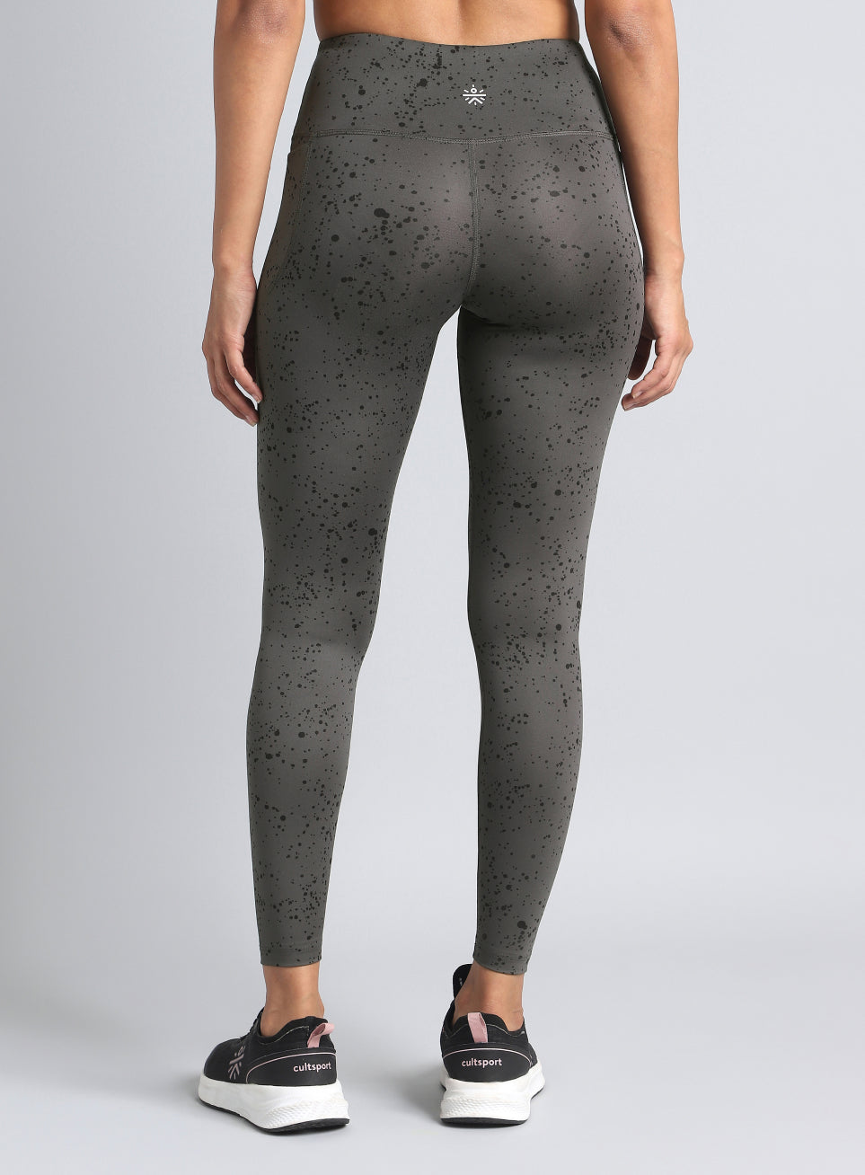Women's Grey Printed Train All Day COMFlex Tights