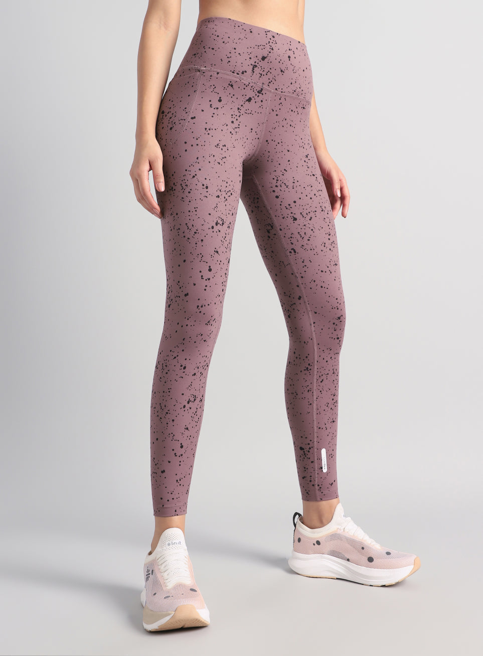 Women's Brown Printed Train All Day COMFlex Tights