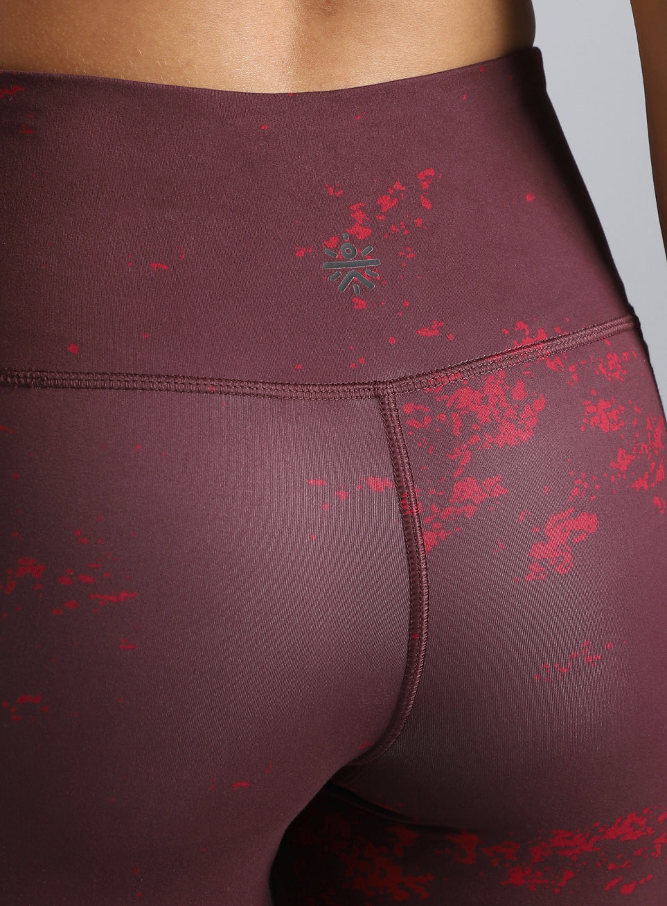 Women's Maroon Printed Train All Day COMFlex Tights