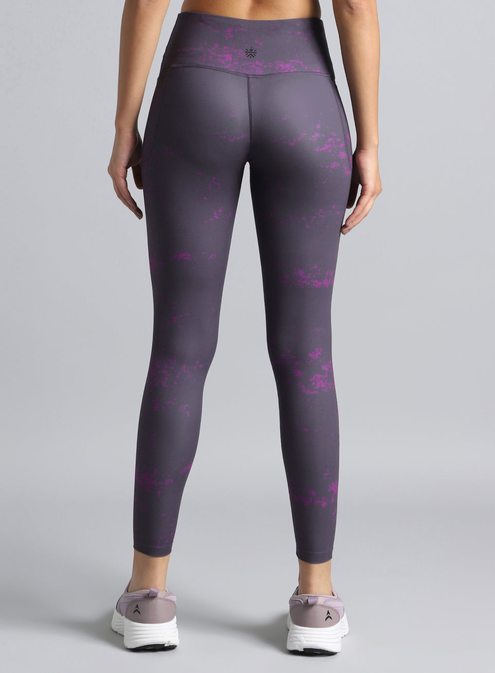 Women's Purple Printed Train All Day COMFlex Tights