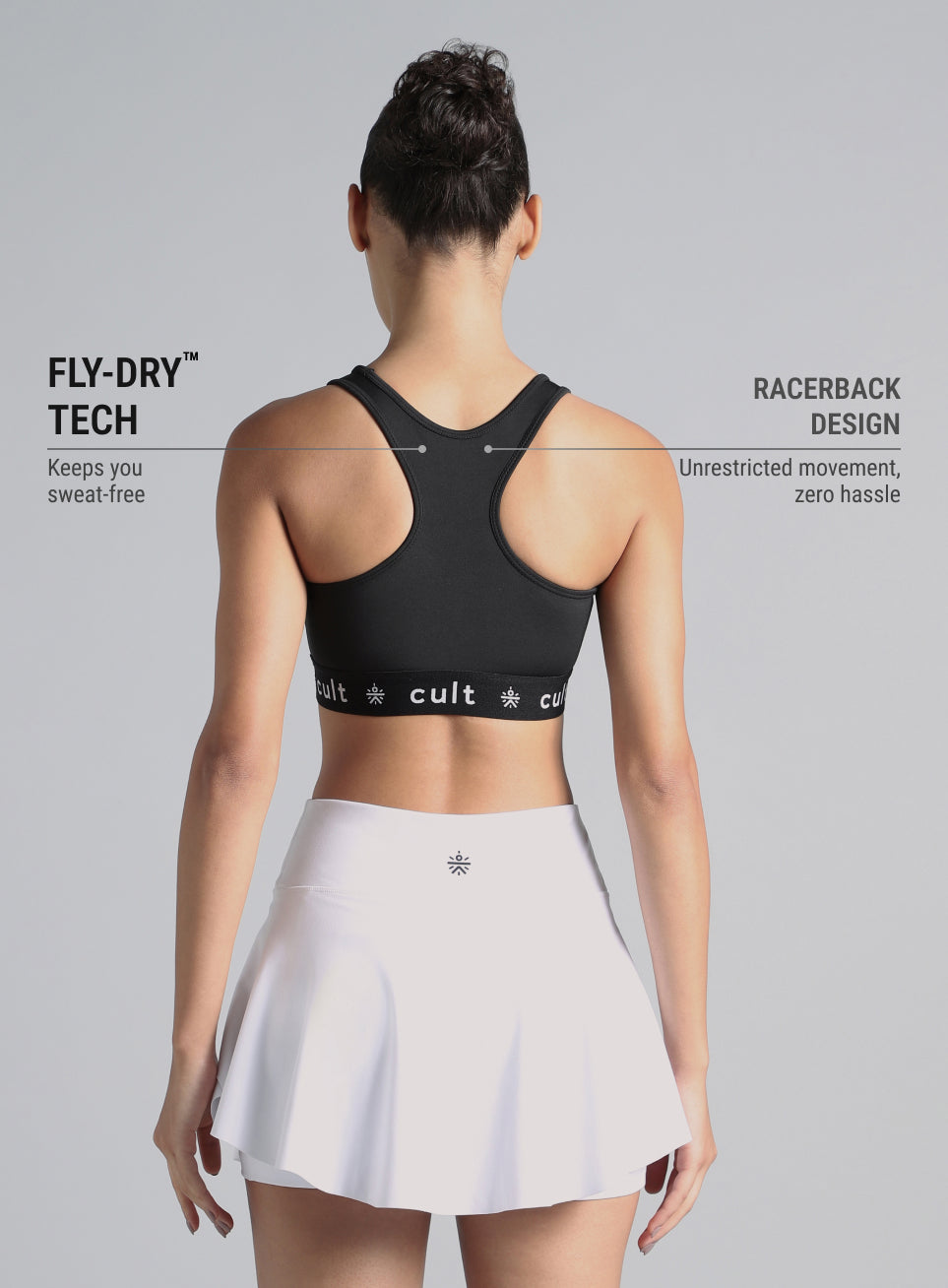 Women's Black Move Easy High Support Sports Bra