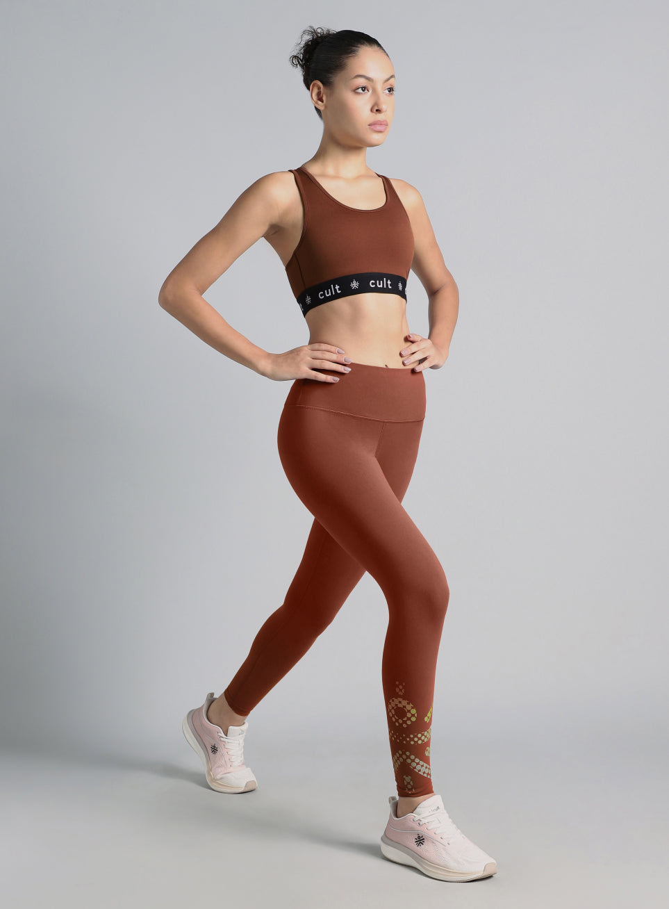 Women's Brown Move Easy High Support Sports Bra