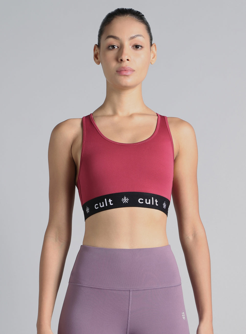 Women's Maroon Move Easy High Support Sports Bra