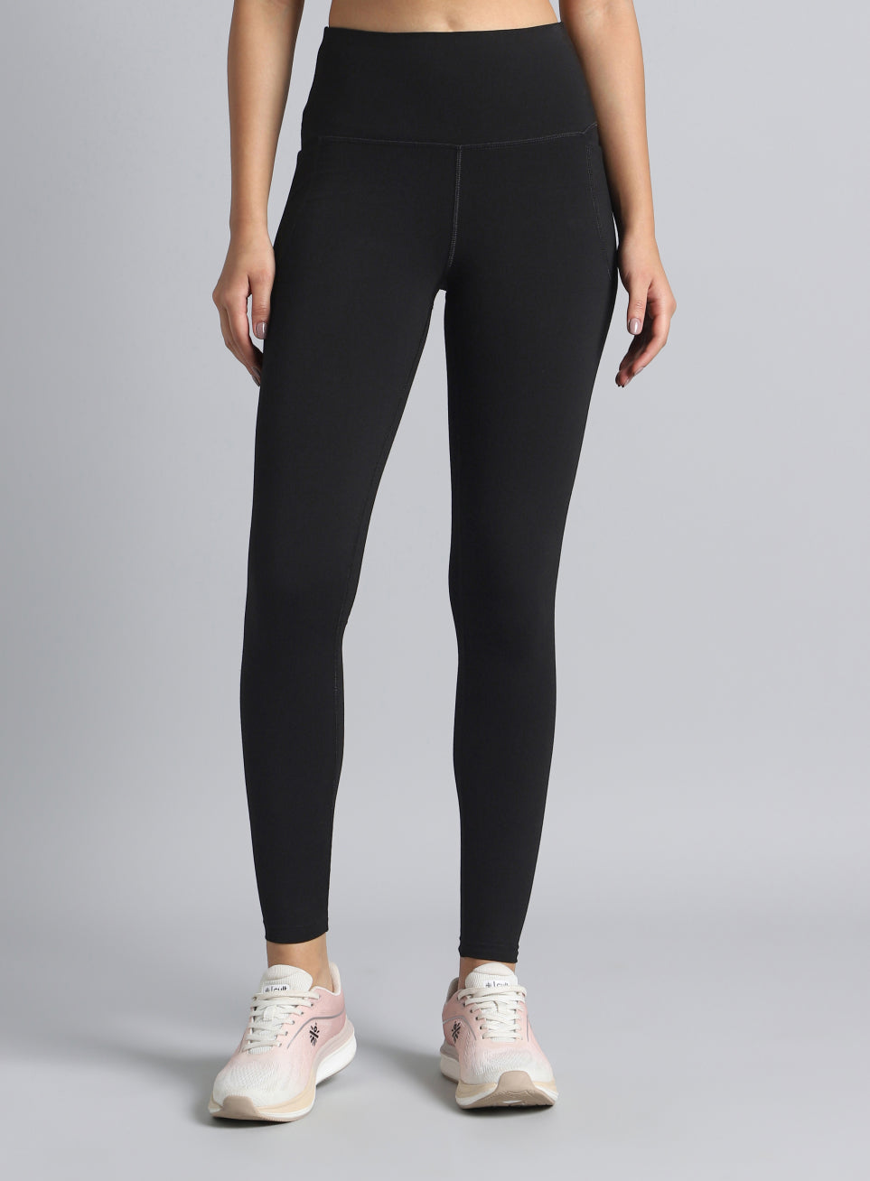 Women's Black Yoga Flow Cotton Graphic Tights