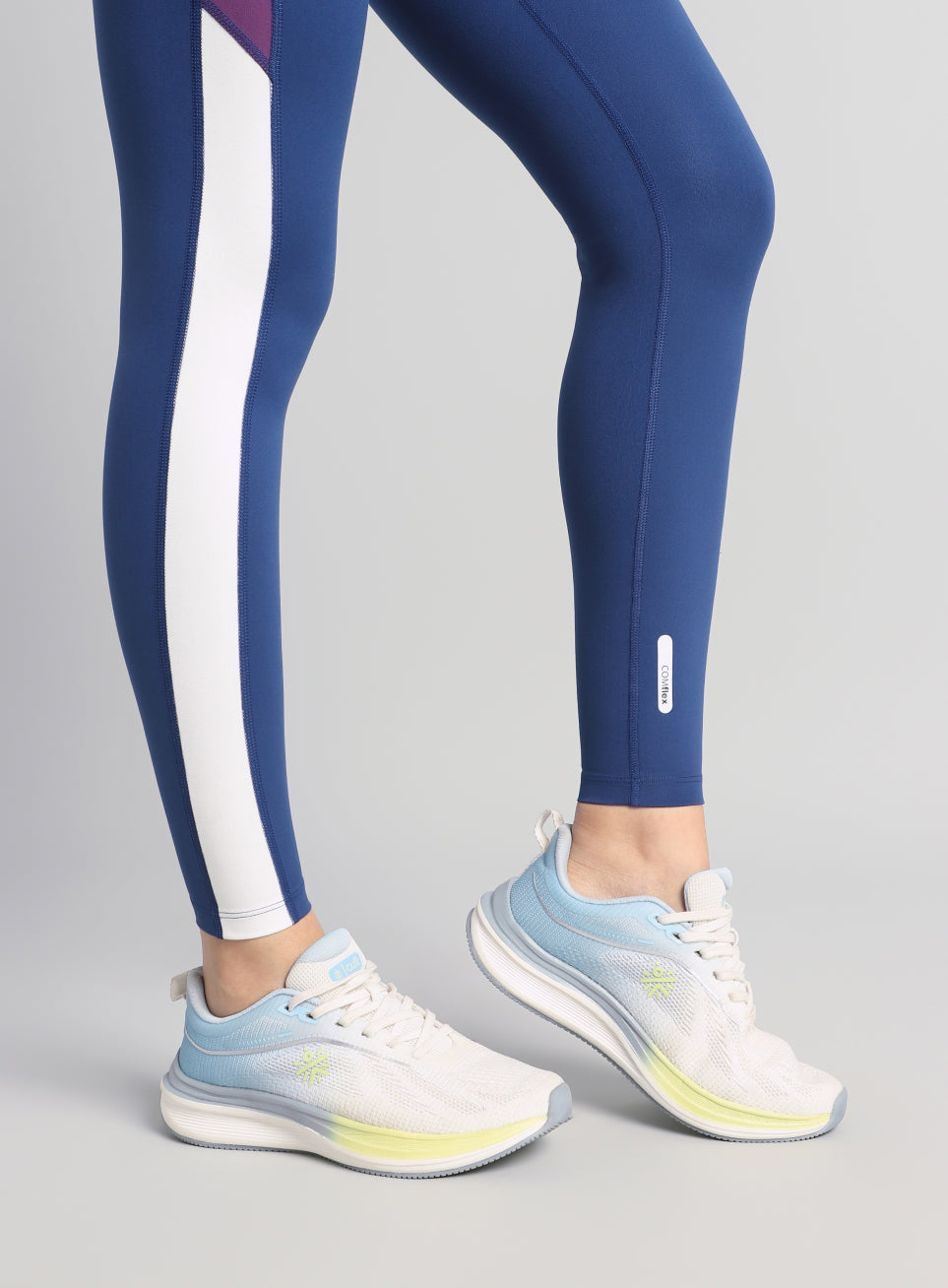 Women's Blue Energy Pop Performance COMFlex Tights