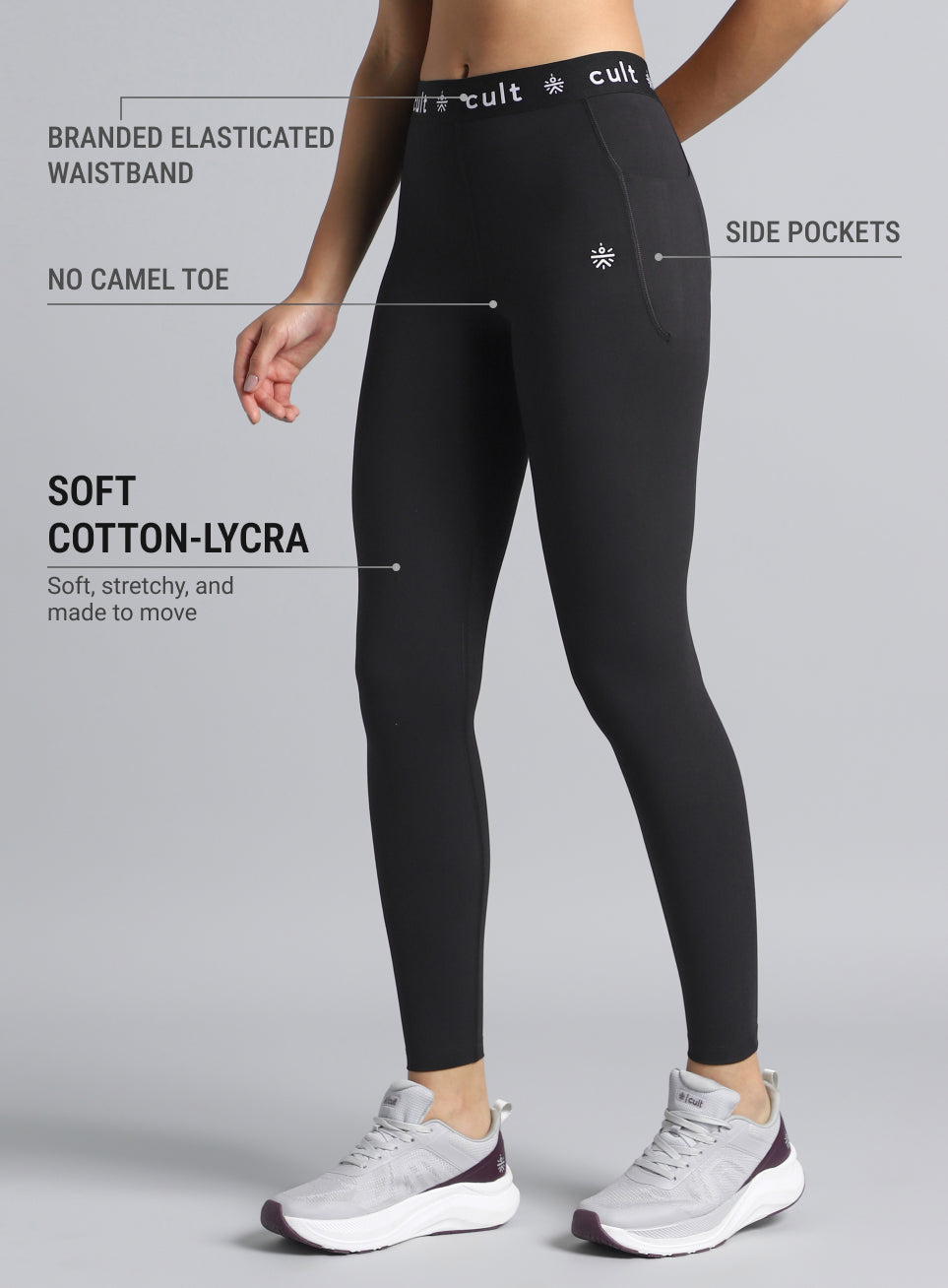 Women's Black Move Easy COMFlex Tights