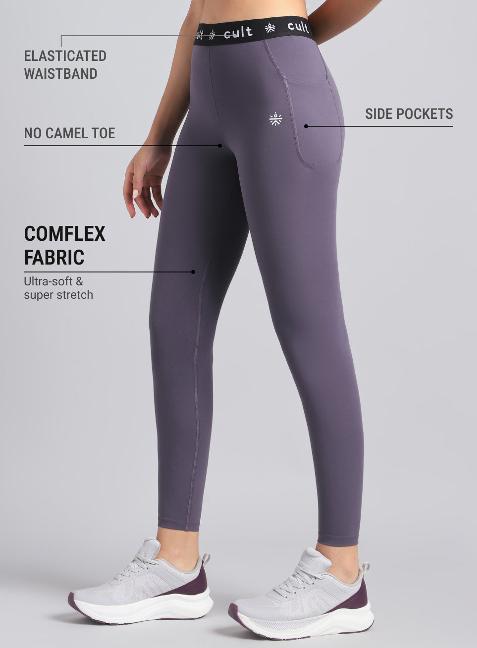 Women's Purple Move Easy COMFlex Tights