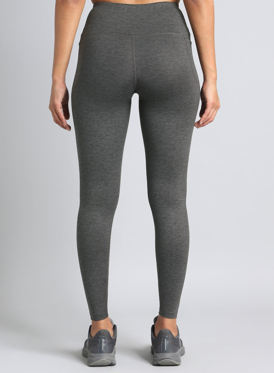 Women's Dark Grey Printed Train All Day COMFlex Tights