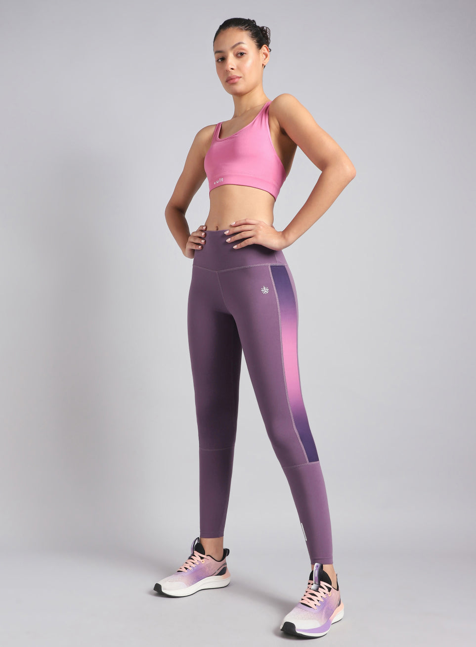 Women's Purple Energy Print Training COMFlex Tights