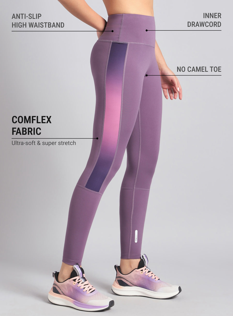 Women's Purple Energy Print Training COMFlex Tights
