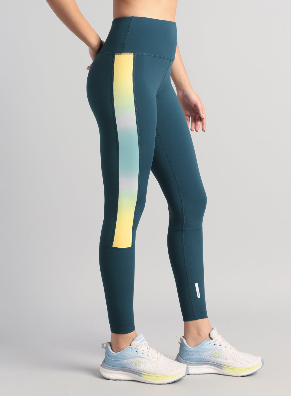 Women's Teal Energy Print Training COMFlex Tights