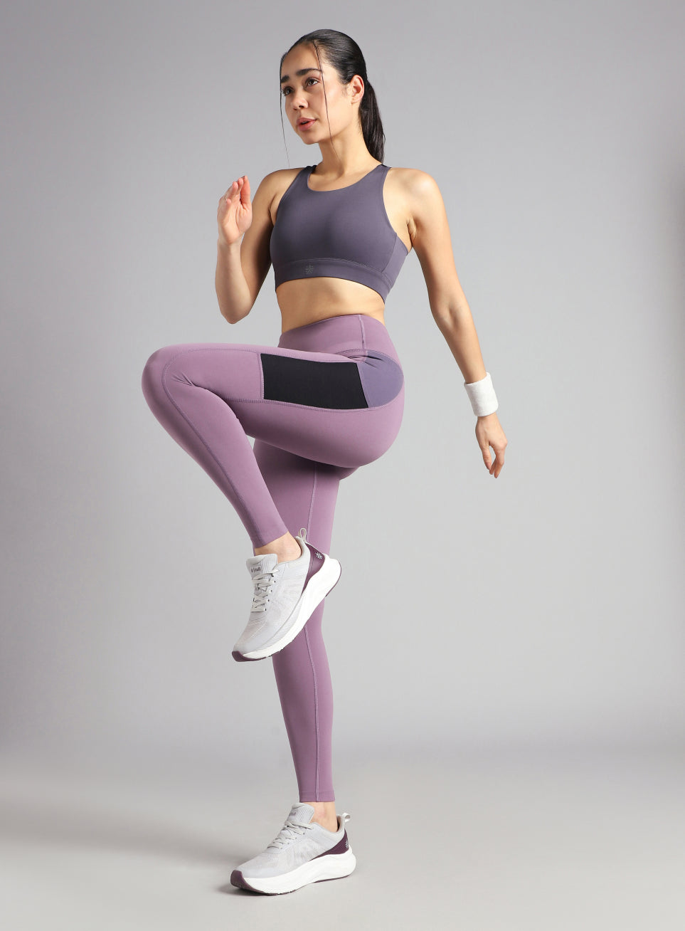 Women's Purple High Impact Running Bra