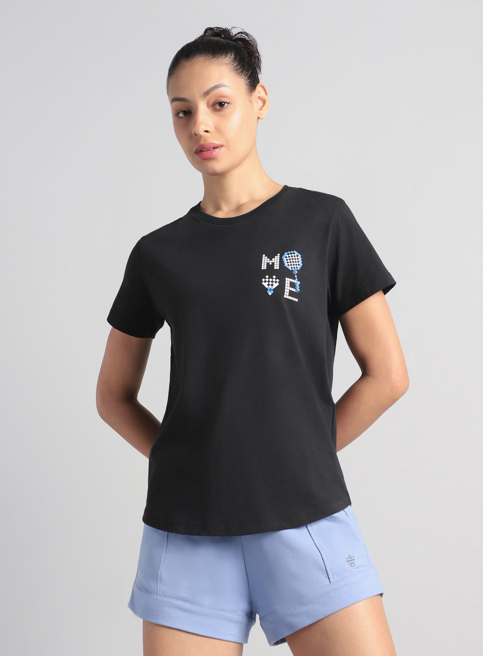 Women's Black Move Graphic T-shirt