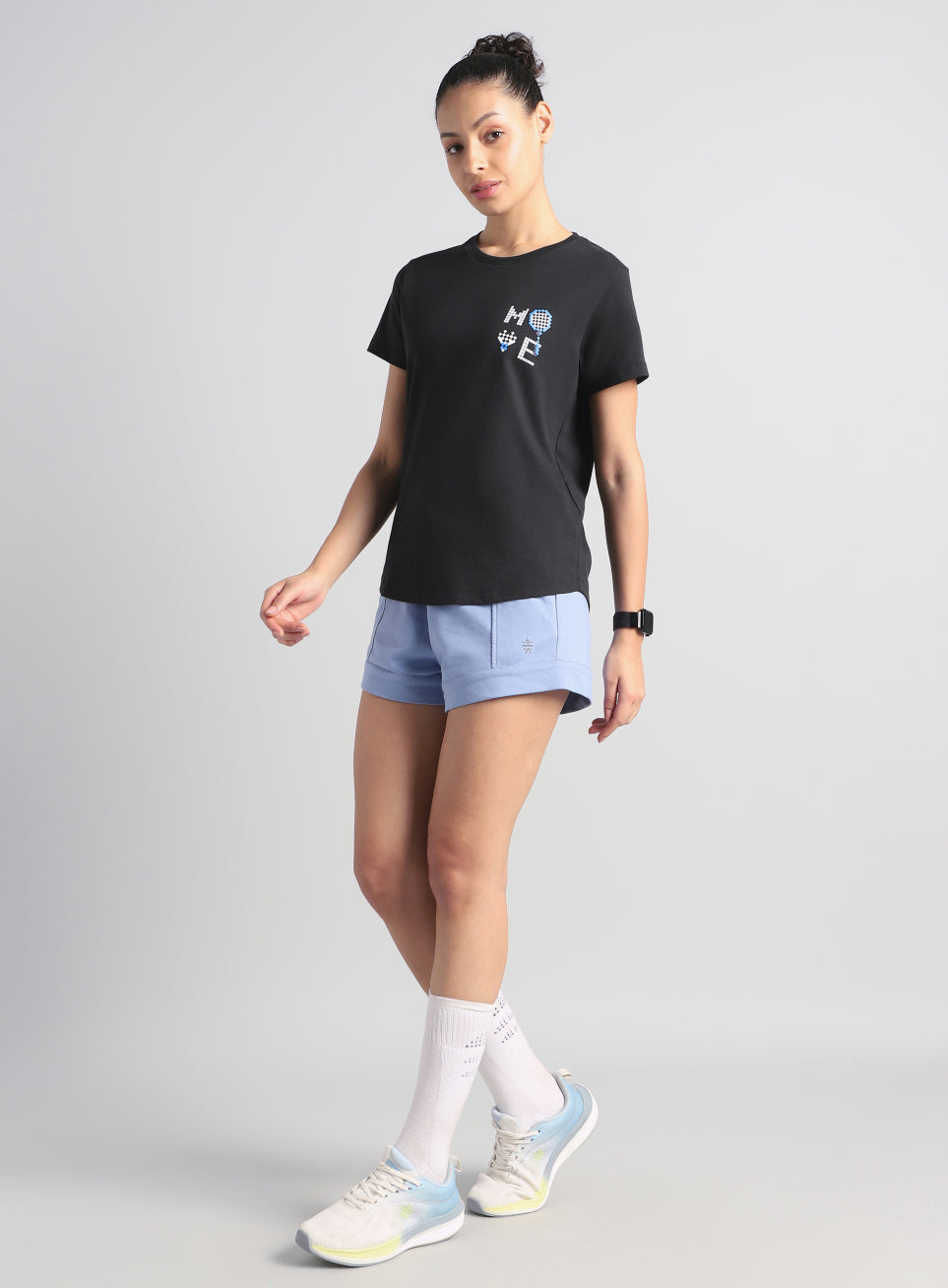 Women's Black Move Graphic T-shirt