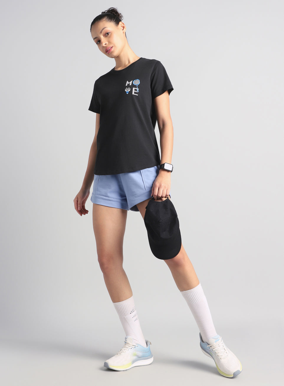 Women's Black Move Graphic T-shirt