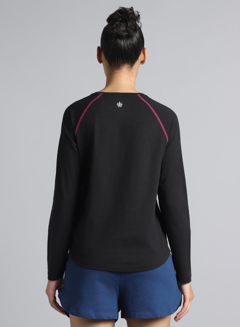 Women's Black Play Mode Full Sleeve T-shirt