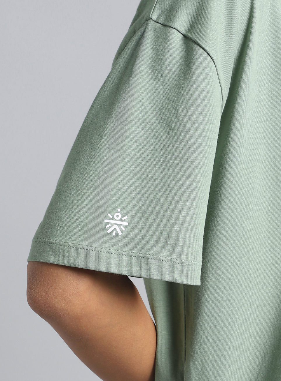 Women's Olive Oversized Graphic T-shirt