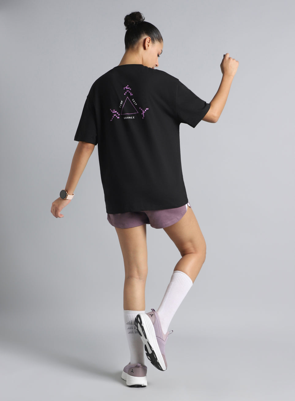 Women's Black Move Oversized T-shirt