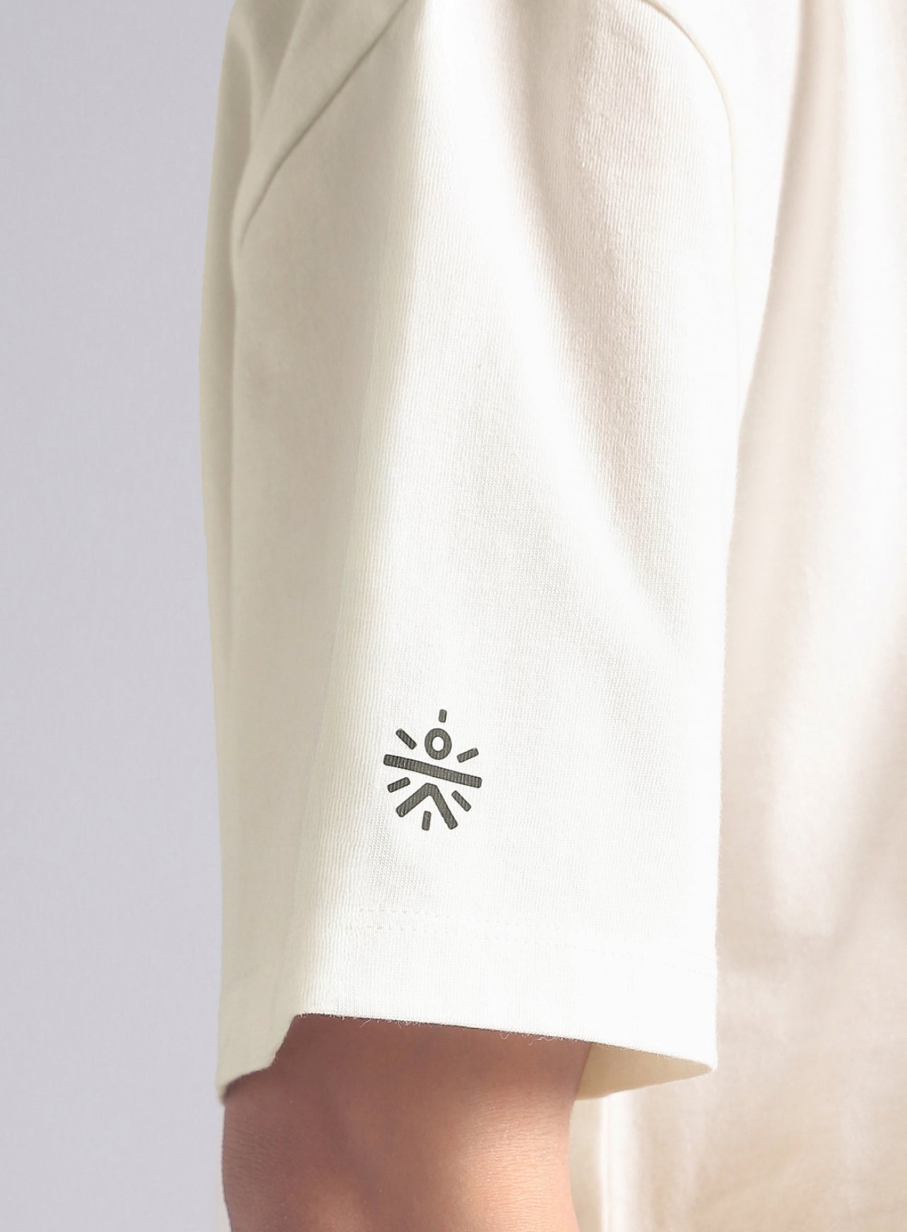 Women's Off White Sporty Graphic Oversized T-shirt