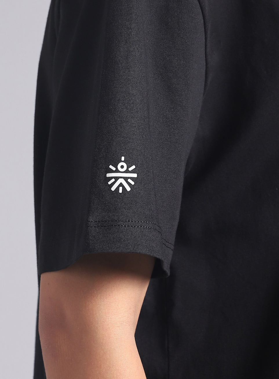 Women's Black Graphic Oversized T-shirt