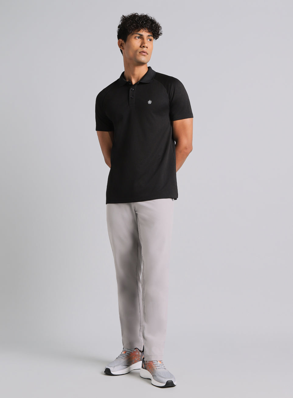 Men's Black High Energy Performance Polo T-shirt