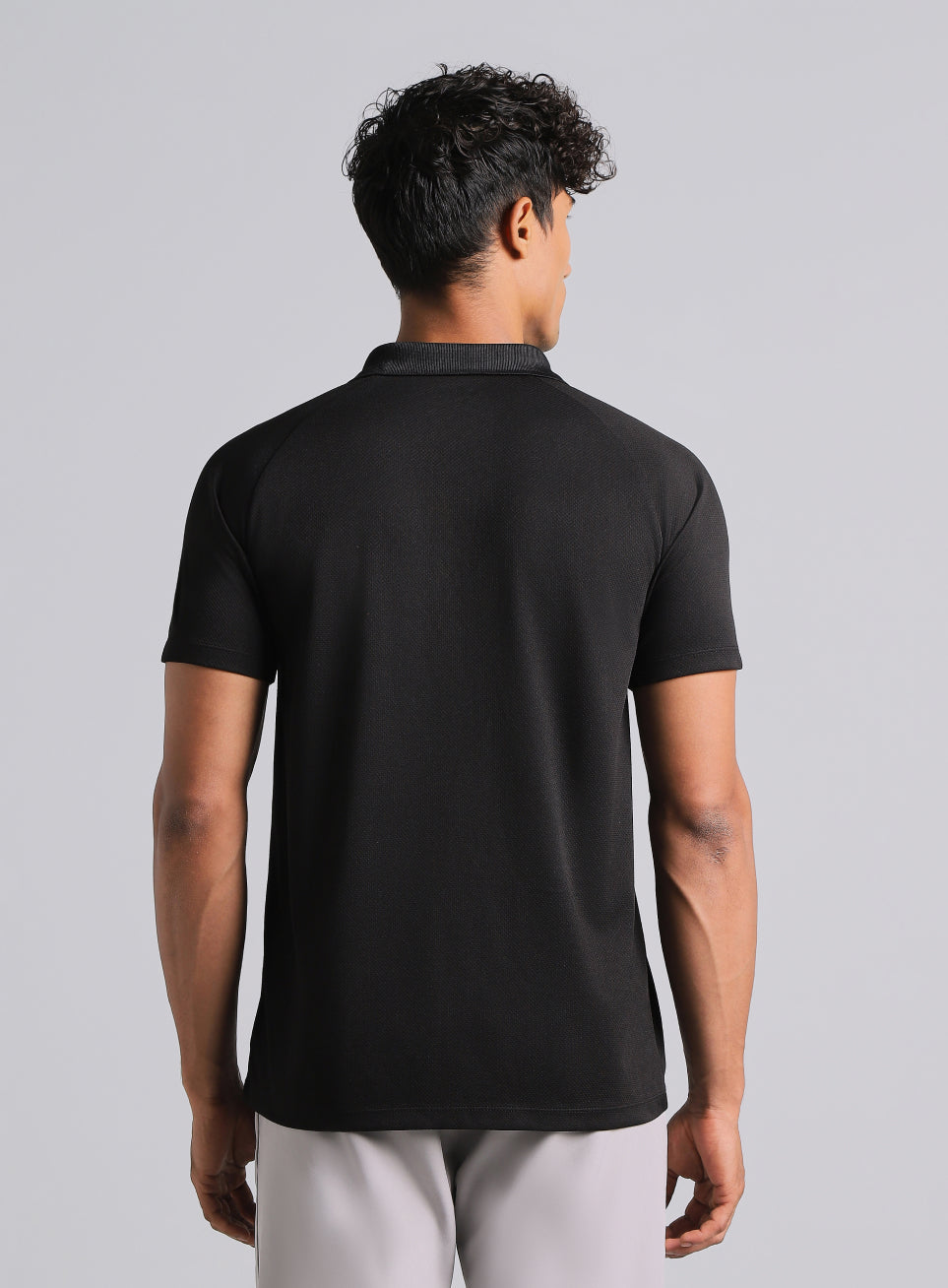 Men's Black High Energy Performance Polo T-shirt