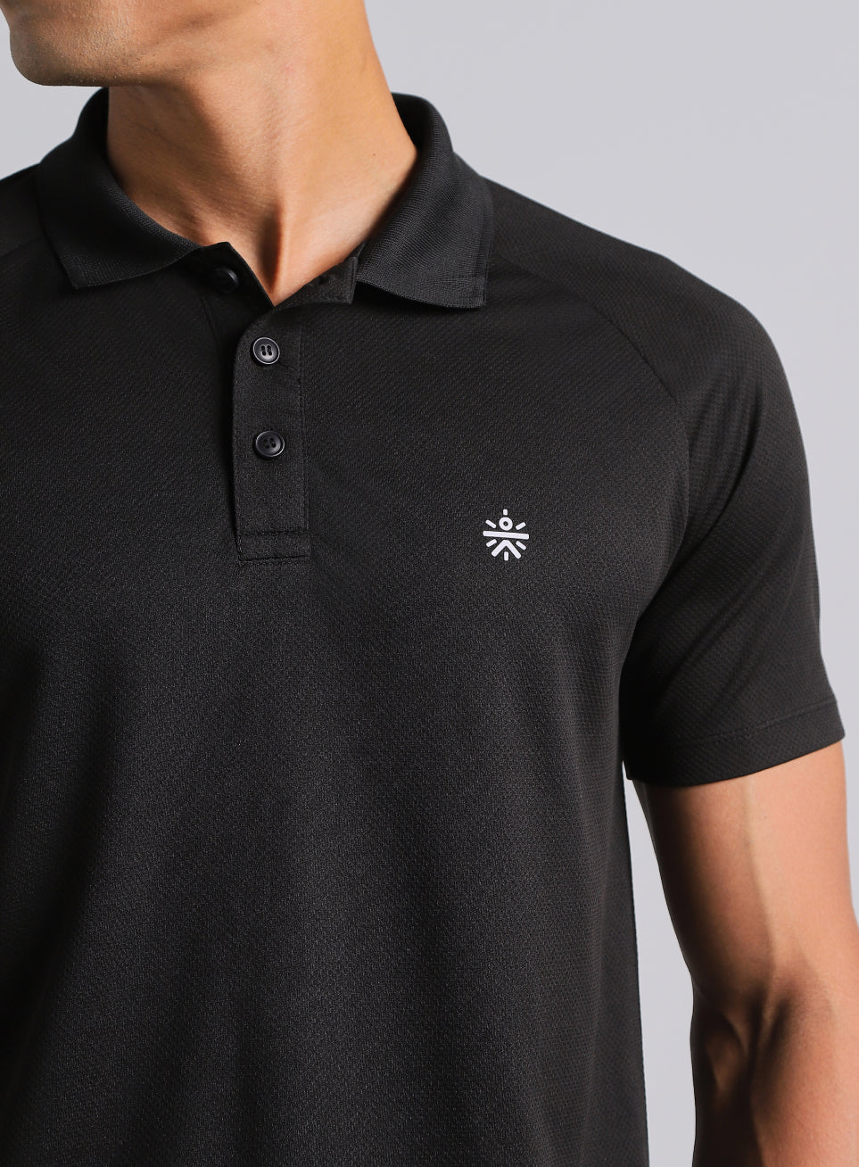 Men's Black High Energy Performance Polo T-shirt