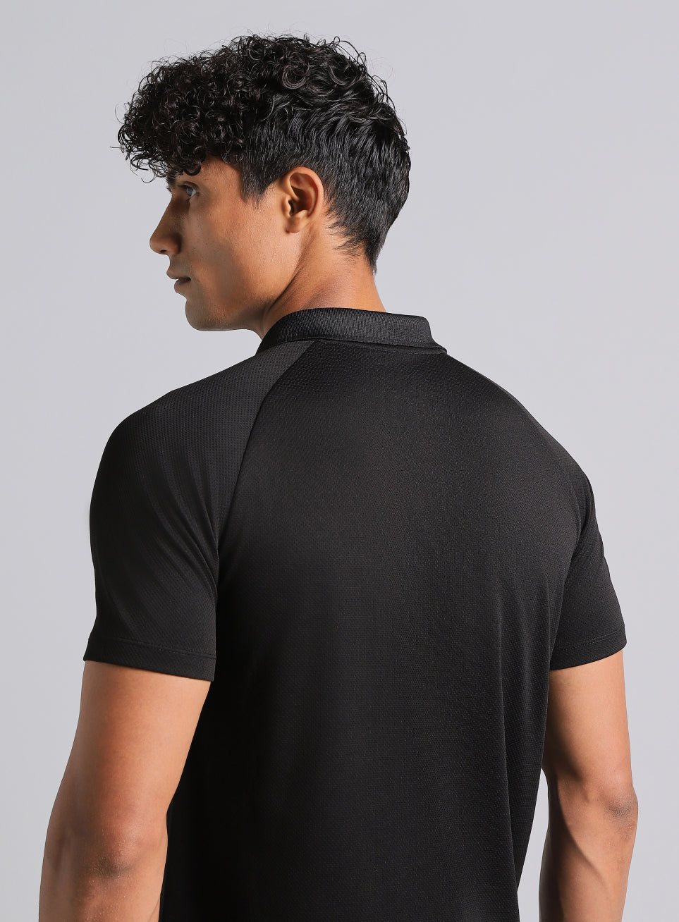 Men's Black High Energy Performance Polo T-shirt