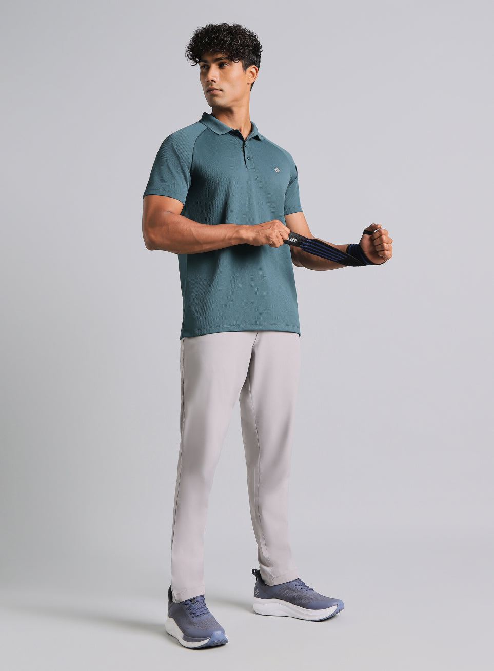 Men's Teal High Energy Performance Polo T-shirt